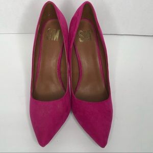 Steve Madden SM Fuschia Faux Suede Pumps Sz11 Slip